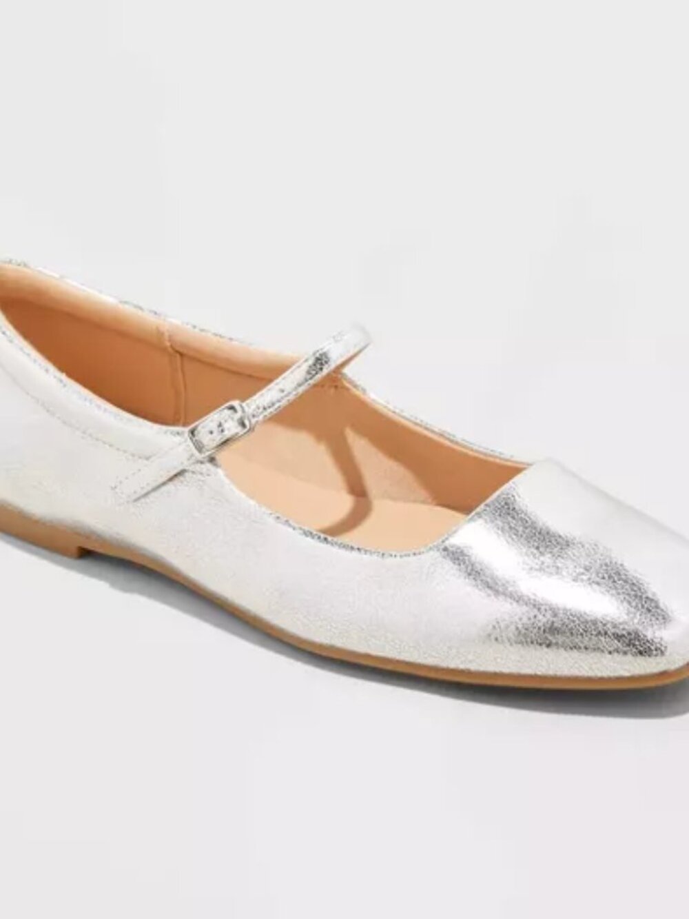 NWOT Women's Elsa Mary Jane Ballet Flats - Wild Fable™ Silver 9